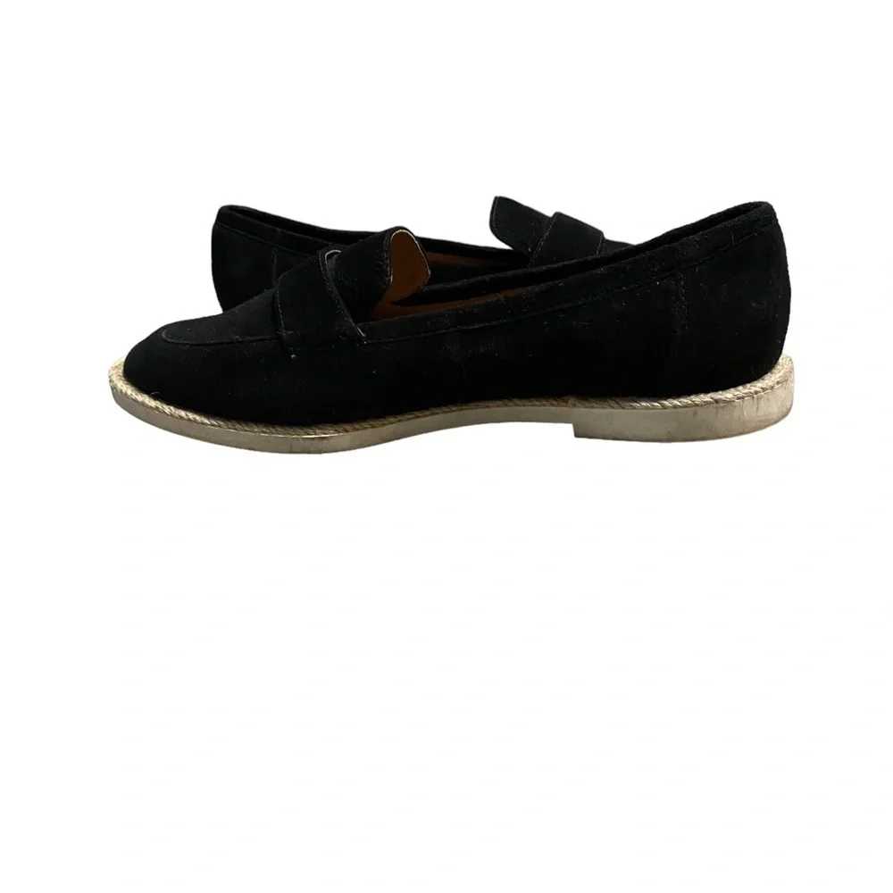 Caslon Tristian Suede Espadrille Loafers Slip On Flats Black Size 8.5 Shoes